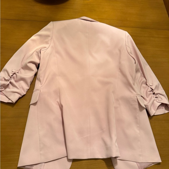 Scoop Light Pink Scrunch Sleeve Women's Blazer - Picture 4 of 4